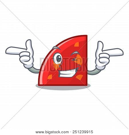 Wink Quadrant Character Cartoon Style Vector Illustration