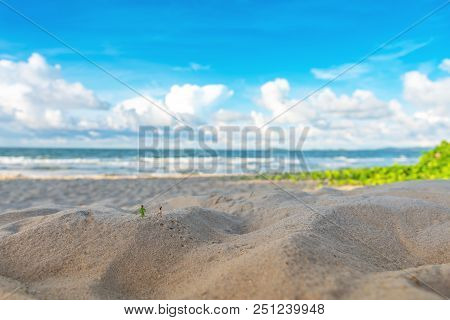 Image Of Two Runner On Sand Beach.