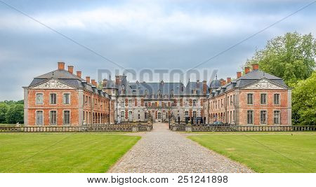 Beloeil,belgium - May 19,2018 - View At The Beloeil Chateau.the Chateau Lies In The Middle Of A Magn