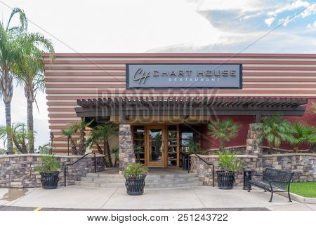 Scottsdale,AZ/USA - 7.24.18:  Chart House seafood restaurants formed in Aspen,CO in 1961 by famed Hawaiian surfer Joey Cabell and U.S. Navy man Buzzy Bent are known for great views and fine dining.