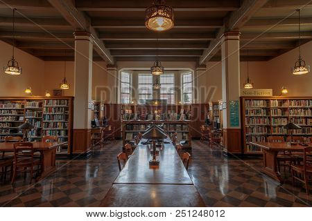 San Francisco, California - July 27 2018: San Francisco Public Library, Bernal Heights Branch.