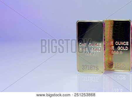 False Generic Gold Lingot. No People. Copy Space