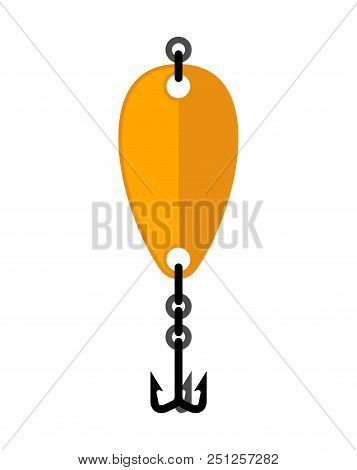 Fishing Spoon Isolated. Bait Fisherman. Vector Illustration
