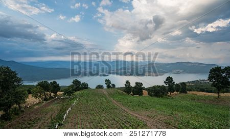 Sahinkaya Canyon In Vezirkopru District Of Samsun With Kizilirmak River And Lake,turkey.