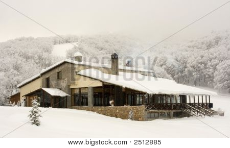 Small Ski Resport At The Mountains