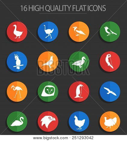 Birds Web Icons For User Interface Design