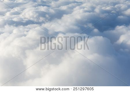 Soft White Fluffy Clouds Fullframe Abstract Backgrounds Image,