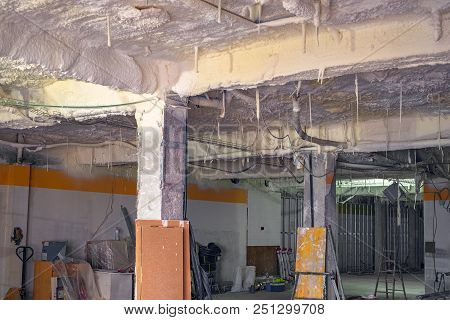 Thermal Insulation With Foam On The Ceiling