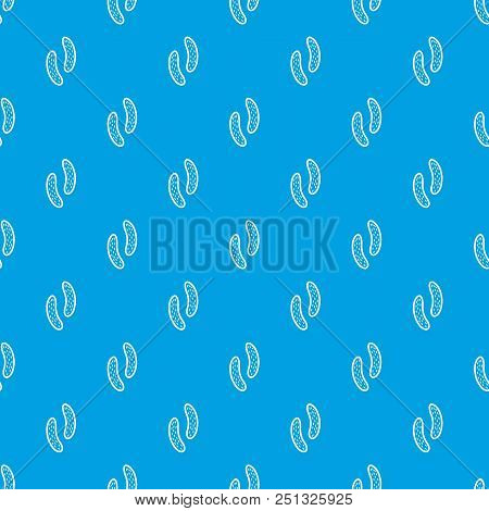 Epithelial Cell Pattern Repeat Seamless In Blue Color For Any Design. Vector Geometric Illustration