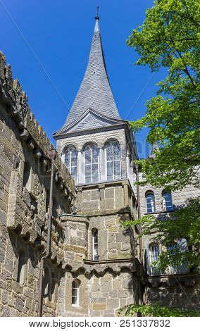 Tower Of The Lowenburg Castle In Kassel, Germany