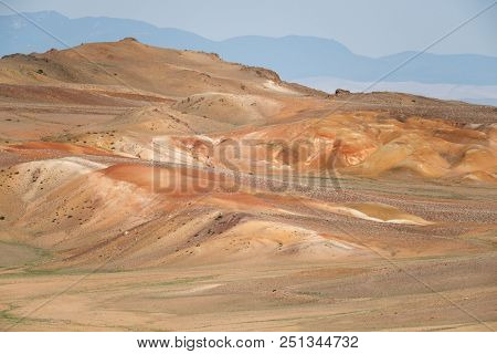 Mountain Landscape, Red-orange Color, Reminiscent Of The Color Of The Surface Of The Planet Mars. Th