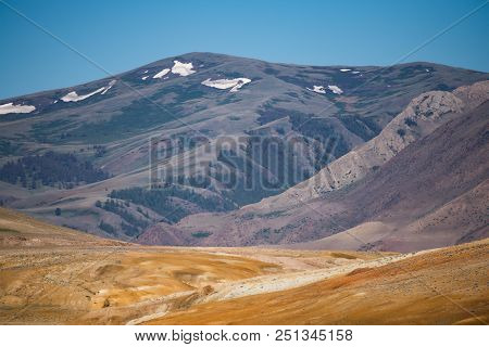 Mountain Landscape, Red-orange Color, Reminiscent Of The Color Of The Surface Of The Planet Mars. Th