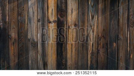 Vertical Wood Texture, Wooden Planks Background. Vertical Striped Format. Copy Space Concept