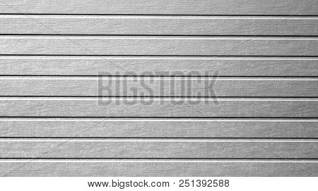 Plastic Siding Wall Texture In Black And White. Abstract Background And Texture For Design.