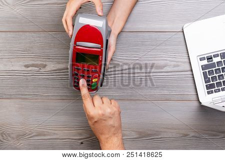 Customer Dialing Pin Code On Payment Terminal