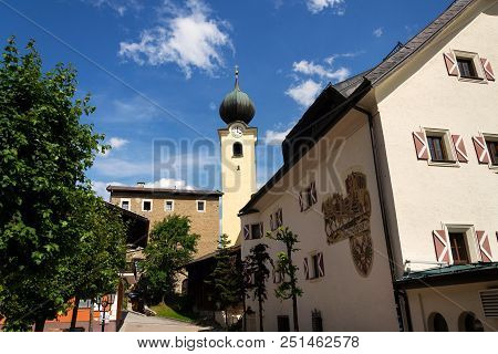 Parish Church Of Saint Nicholas And Bartholomew In Saalbach, Austria