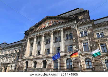 Dresden City In Germany. State Of Saxony Ministry Of Finance.