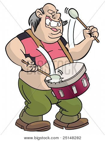 Tlusťoch nedbalý bubnování