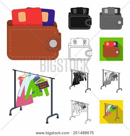 E-commerce And Business Cartoon, Black, Flat, Monochrome, Outline Icons In Set Collection For Design
