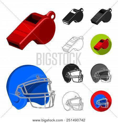 Different Kinds Of Sports Cartoon, Black, Flat, Monochrome, Outline Icons In Set Collection For Desi