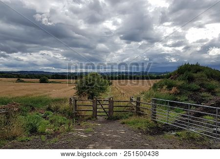 The View Over The Fields Near Standish In Wigan