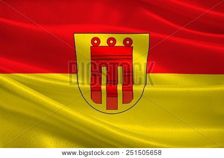 Flag Of Boblingen Is A City In The Middle Of Baden-wurttemberg, Germany. 3d Illustration
