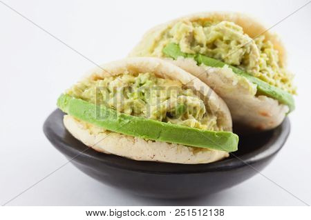 Typical Venezuelan Arepa Called Reina Pepiada