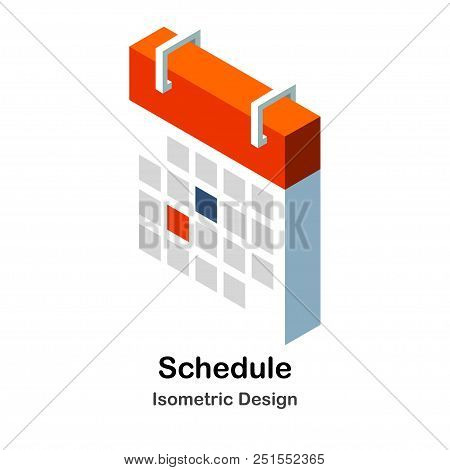 Illustration Of Hanging Calendar In Isometric View