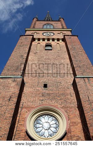 Stockholm, Sweden. Riddarholmen Church On Riddarholmen Island.