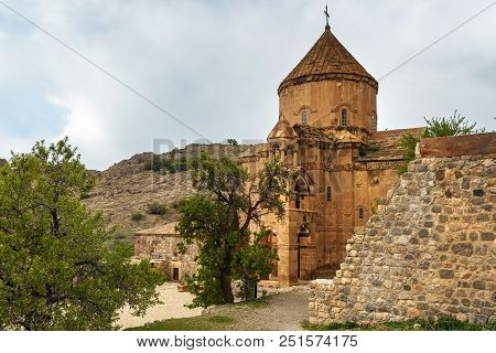 Armenian Cathedral Church Of Holy Cross On Akdamar Island. Turkey