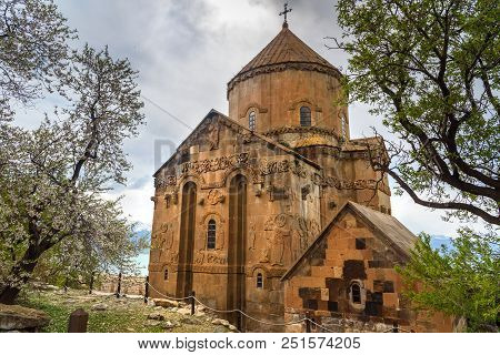 Armenian Cathedral Church Of Holy Cross On Akdamar Island. Turkey