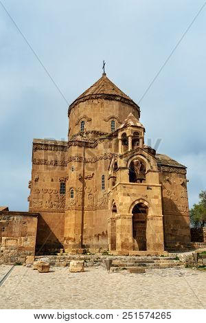 Armenian Cathedral Church Of Holy Cross On Akdamar Island. Van Lake. Turkey
