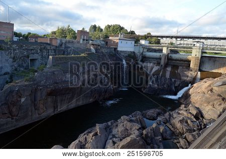 Industrial landscape in South Norway. June 20,2018.Sarpsborg , Norway