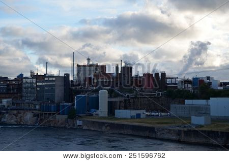 Industrial landscape in South Norway. June 20,2018.Sarpsborg , Norway