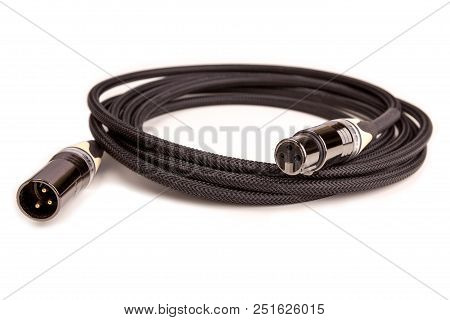 Xlr Microphone Cable Isolated On White Background