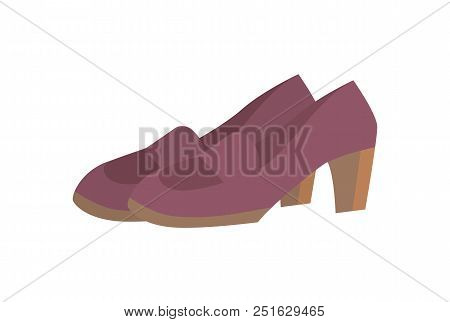 Pair Of Shoes On Short Heels, Women Footwear Designed For Summer Season, Fashionable Accessory For L