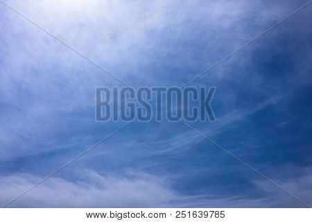 Beautiful Clouds Against A Blue Sky Background. Cloud Sky. Blue Sky With Cloudy Weather, Nature Clou