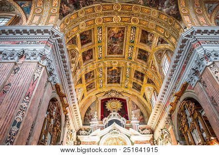 Barroco Church Of The Gesu Nuovo, Naples, Italy