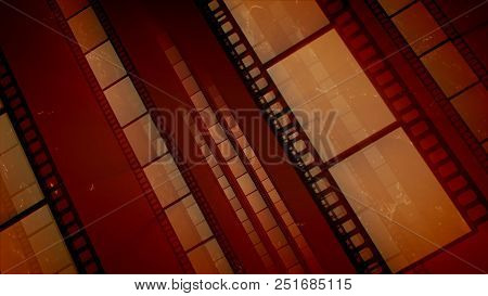 Exciting Brown Retro Film Stripes