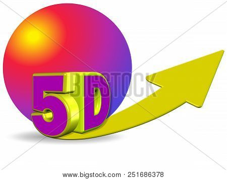 3d Rendering Multi- Colored Ball With 5d