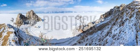 View Of Lake Baikal In Winter, The Deepest And Largest Freshwater Lake By Volume In The World, Locat