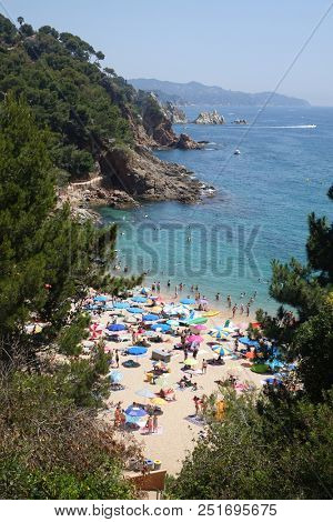 Blanes, Costa Brava, Spain. Cala Sant Francesc beach