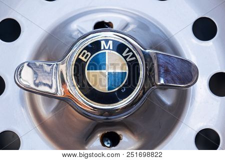 Saalbach-hinterglemm, Austria - June 21 2018: Vintage Car Bmw 328 Roadster Oldsmobile Veteran Produc