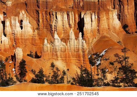 Bryce Canyon National Park, Utah.  Hoo-doos In The Morning Sun