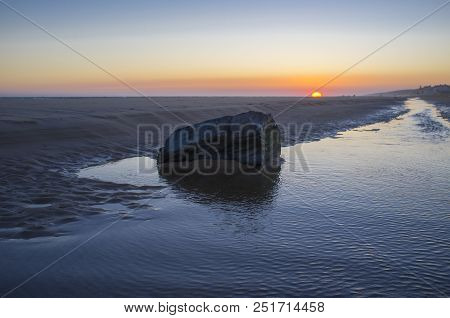 Matalascanas Seascape At Sunset, Huelva, Andalusia, Spain