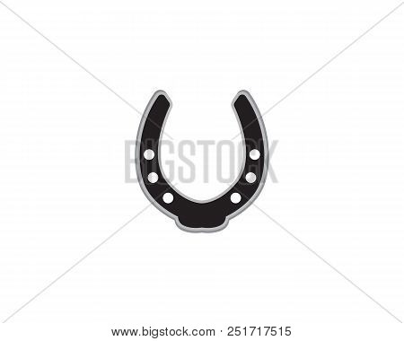 Horse Shoes Black Logo And Symbols Vector Template