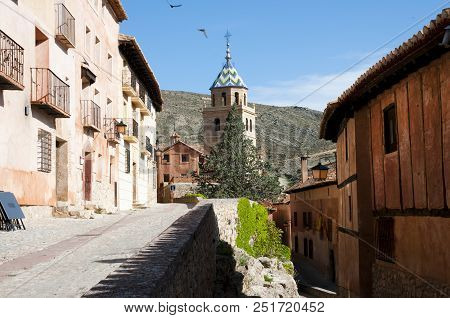 City Buildings in Old Town of Albarracin - Spain
