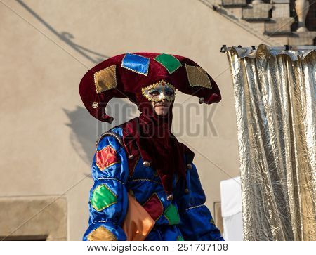 Cracow, Poland - July 5, 2018: Performance Of Dance Pageant Performed Bythe Kiev Street Theatre High