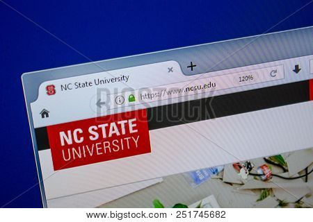 Ryazan, Russia - July 11, 2018: Ncsu.edu Website On The Display Of Pc