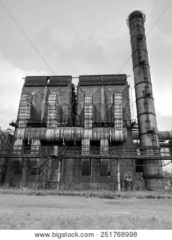Black And White . Factory Buildings. Large Metal Designs . Industrial, Large Metal